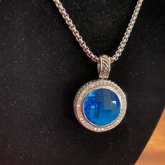 Sterling Silver Halo Cz Pendant Enhancer - Picture 11 of 14